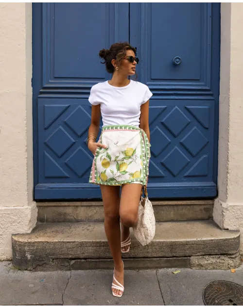 Jupe short Citron