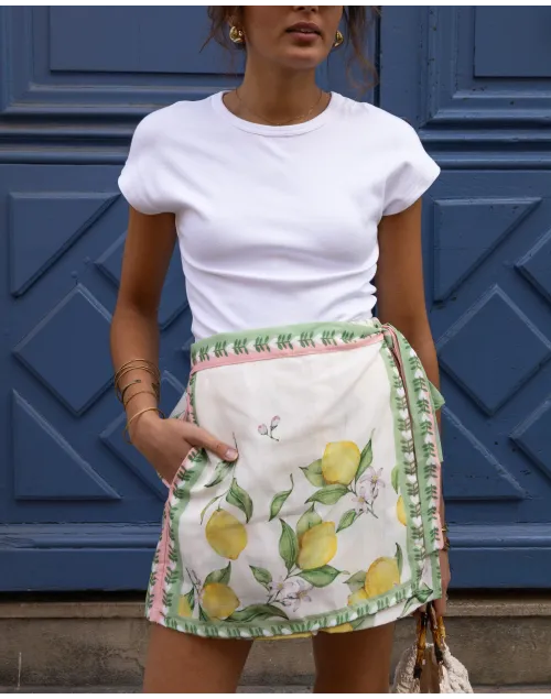 Jupe short Citron