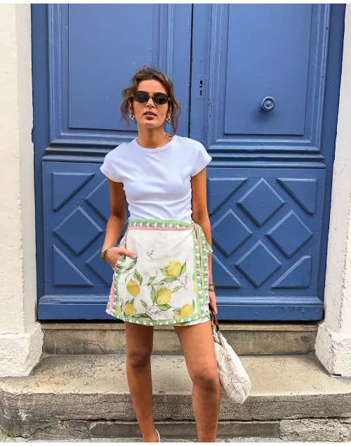 Jupe short Citron